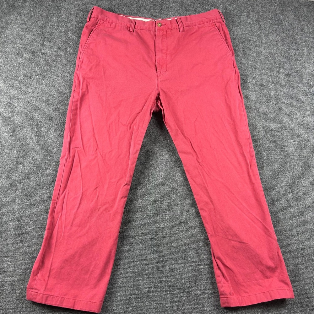 Polo Ralph Lauren Chino Pants Mens 38x30‎ Pink Classic Fit Cotton Twill Trousers
